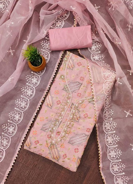Color Set 9069 Casual Wear Organza Dress Material Bulk Orders In India