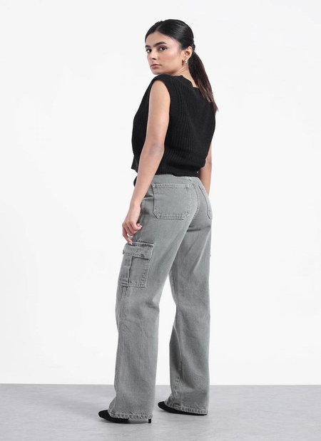 Zoei Denim Grey 1 Stylish Ladies Jeans Wholesale In India