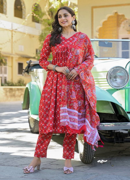 Dhruvi 289 Rayon Printed Fancy Kurti With Bottom Dupatta Online Wholesale
