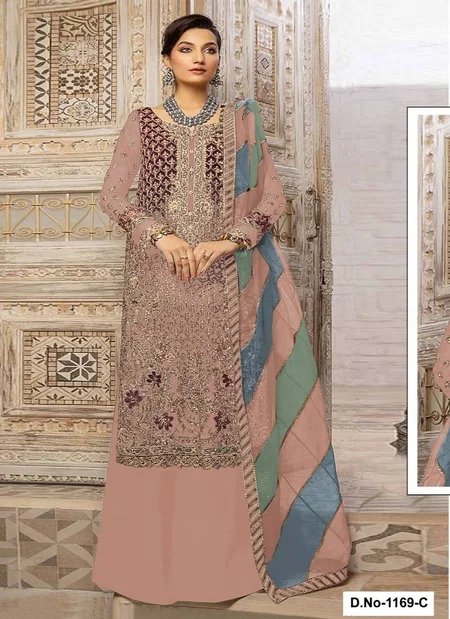 Hit 1169 A To C Faux Georgette Designer Salwar Suits Exporters In India