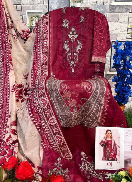 Taj 496 Chiffon Dupatta Pakistani Salwar Suits Wholesale In India
