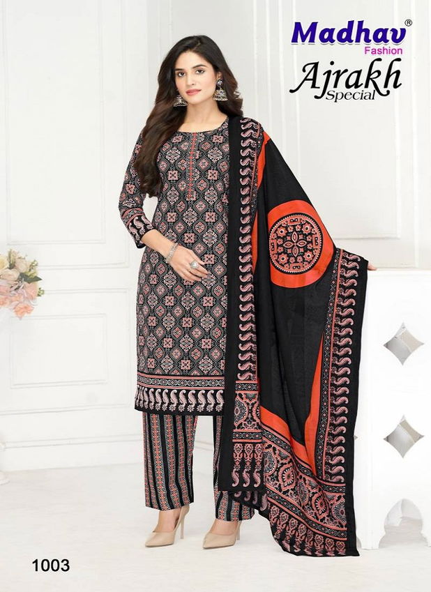 Ajrakh Special By Madhav Cotton Printed Surat Dress Material Wholesale Market