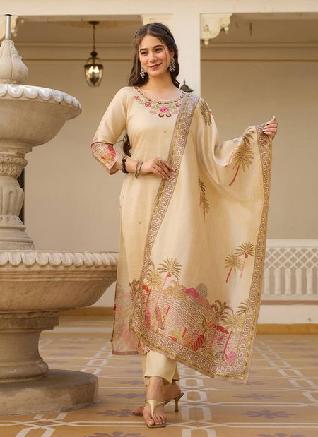 Hr 22 Viscose Assam Silk Fancy Kurti Bottom With Dupatta Online Wholesale