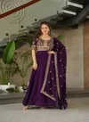 Luna Vol 45 Beautiful Vichitra Silk Gown With Dupatta Wholesale Online