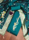 Color Set 9086 Fancy Jacquard Dress Material Wholesalers In Delhi