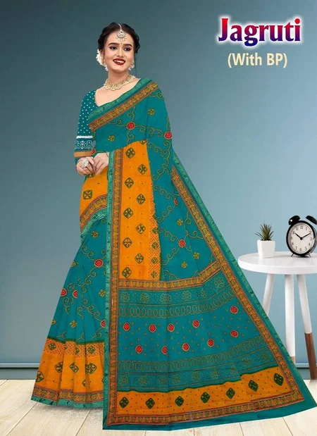 Jagruti 1 Casual Wear Cotton Printed Saree Suppliers In India