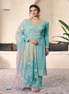 Ombre 73591 To 73594 Silk Embroidered Salwar Suits Wholesale In India