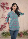 Nina F 04 Cambric Cotton Summer Wear Short Kurti Online Wholesale