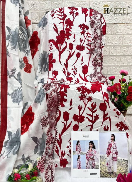 Hazzel 305 Chiffon Dupatta Embroidered Pakistani Salwar Kameez Exporters In India