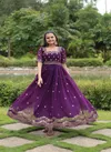 Sn 2059 61 Beautiful Designer Faux Blooming Gown Wholesale Online