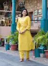 Tanyaa P 290 Cotton Handwork Touchup Kurti With Bottom Wholesale Online
