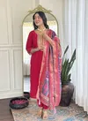 Arina 01 Chanderi Silk Kurti Bottom With Dupatta Exporters In India