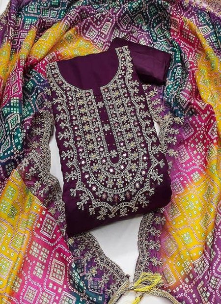 Kriti 11474 Silk Embroidered Dress Material Wholesale Market In India