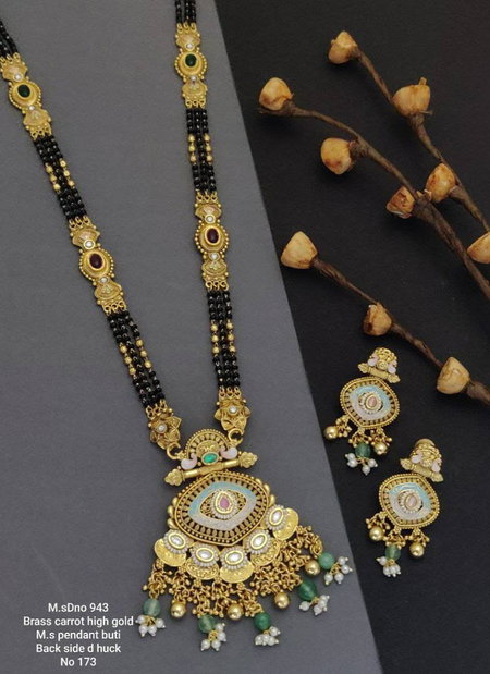 Brass Carrot High Gold Mangalsutra Pendant Butti 11 Wholesale Online