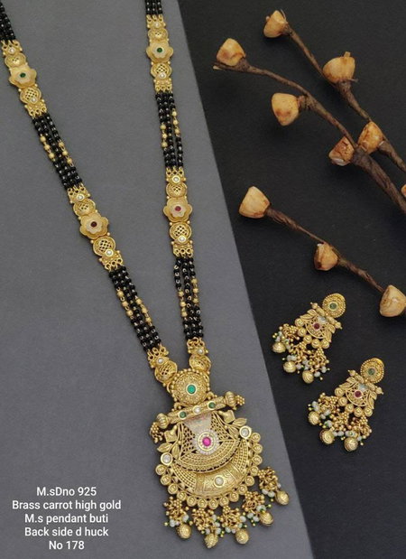 Brass Carrot High Gold Mangalsutra Pendant Butti 12 Online Wholesale