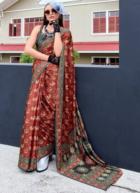 Kz Assam Silk Azrakh Saree 1 Assam Silk Printed Saree Wholesale Market In India