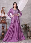Vt 6023 T Embroidered Chinon Silk Indo Western Online Wholesale