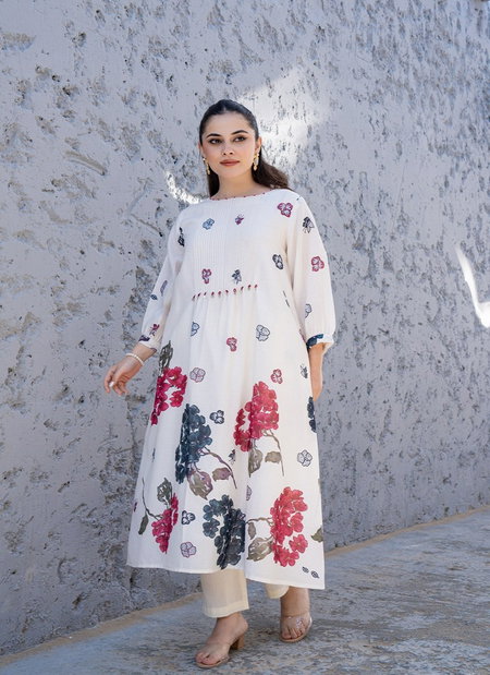 Tanyaa P 322 Cotton With Handwork Touchup Kurti With Bottom Wholesale Clothing Suppliers In India