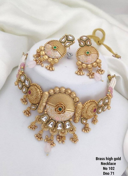 Brass High Gold Necklace 16 Wholesale In India