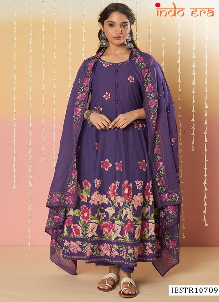 Indo Era 2566 Cotton Floral Printed Kurti Bottom With Dupatta Online Wholesale