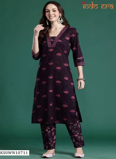 Indo Era 2573 Beautiful Cotton Printed Kurti With Bottom Wholesale Online