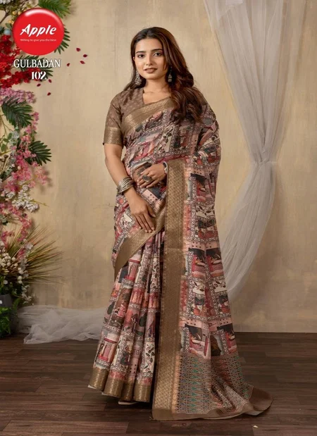 Gulbadan By Apple Silk Blend Occasion Wear Surat Saree Wholesale Market