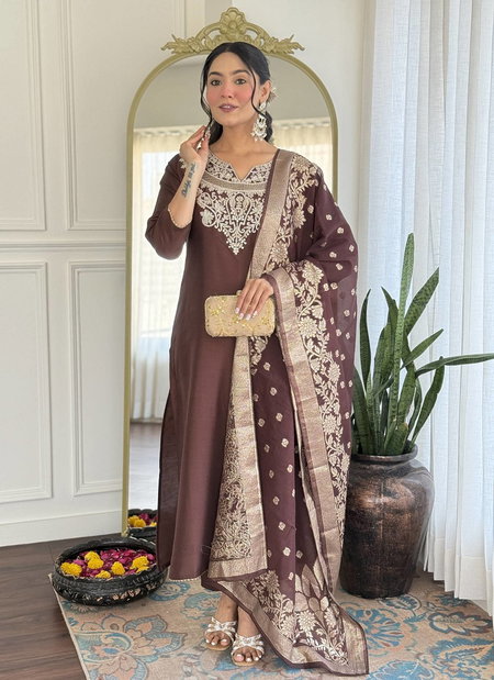 Dhruvi 307 Silk Fancy Kurti With Bottom Dupatta Wholesale Price In Surat