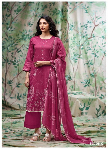 Harleen By Ganga Cotton Satin Printed Salwar Kameez Wholesalers In Delhi