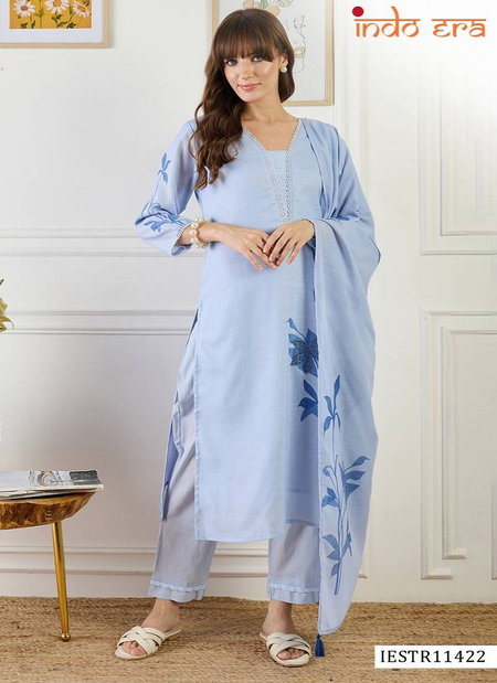 Indo Era 2576 Linen Printed Kurti Bottom With Dupatta Wholesale Market Surat