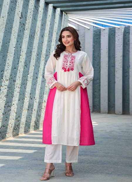 Naisha K 161 Cotton Embroidered Readymade Suit Wholesale Suppliers In India