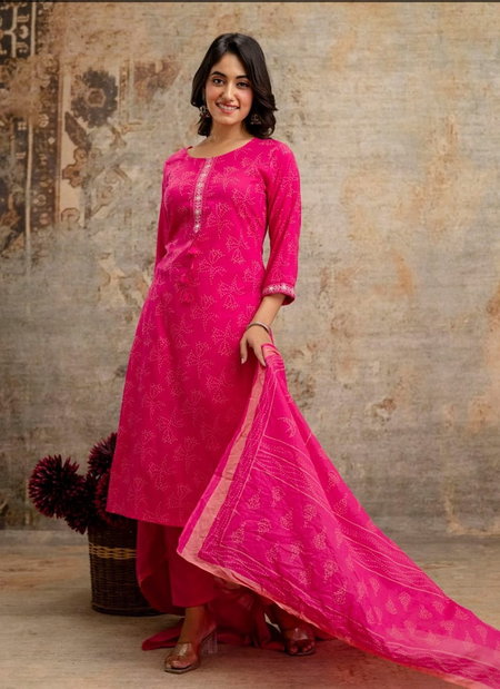 Naisha K 189 Fancy Cotton Kurti Bottom With Dupatta Wholesale Suppliers In India