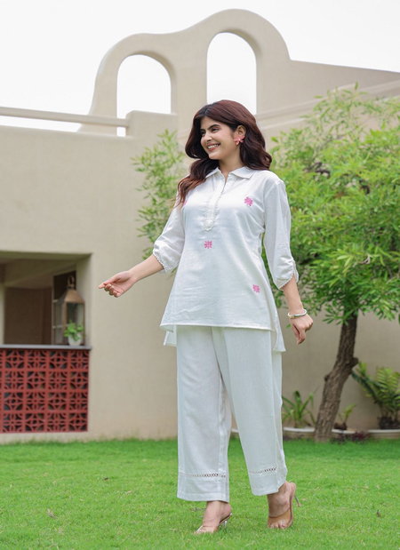 Naisha K 188 Cotton Embroidered Cord Sets Wholesale Distributors In India