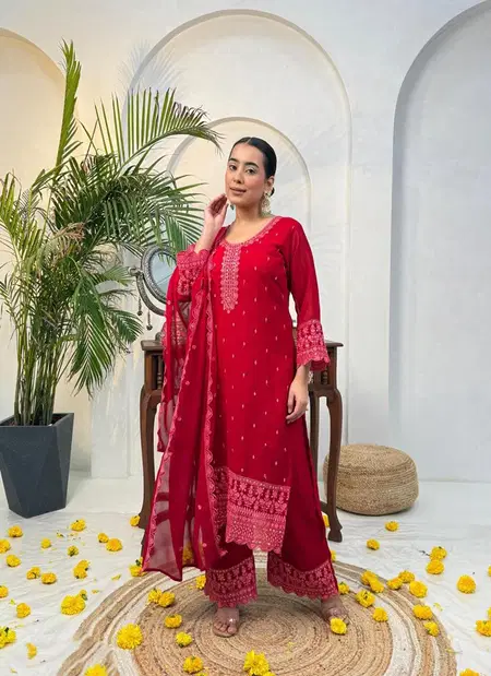 Naisha K 201 Georgette Pakistani Style Suit With Worked Dupatta Wholesalers In Delhi