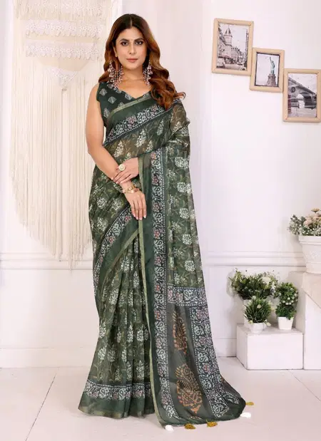 Vc Ragini B Crafted With Unique Printed Chanderi Cotton Saree Wholesale Online