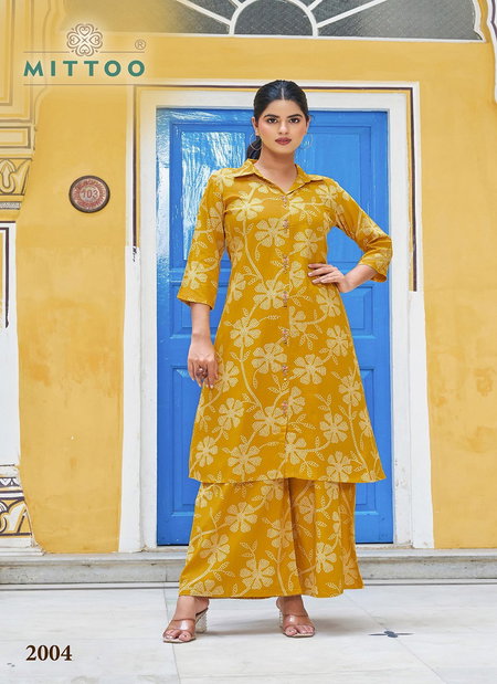Indrani By Mittoo Rayon Printed Kurti With Bottom Wholesale Market In Surat