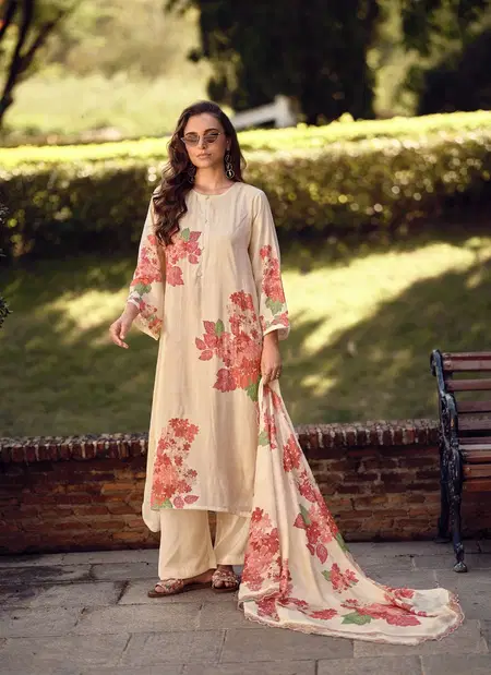 Gazab By The Hermitage Shop Viscose Cotton Printed Dress Material Wholesale Online