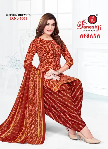 Afsana Vol 5 By Ganeshji Cotton Printed Dress Material Wholesale Online
