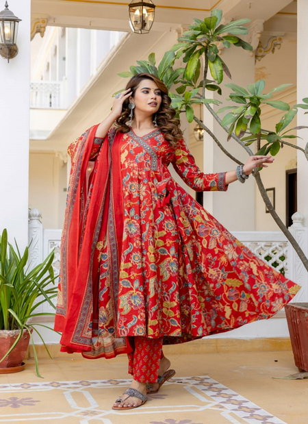 Dhruvi 311 Viscose Printed Flared Kurti With Bottom Dupatta Orders In India
