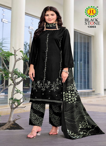 Black Stone Vol 13 By Jt Rayon Embroidery Dress Material Exporters In India