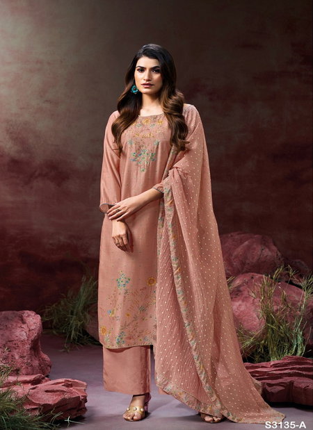 Berkley 3135 By Ganga Bemberg Silk Designer Salwar Suits Suppliers In India