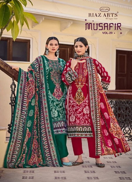 Musafir Vol 29 By Riaz Arts Pure Cotton Designer Dress Material Wholesalers In  Surat