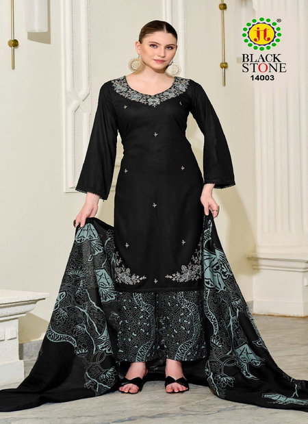 Black Stone Vol 14 By Jt Rayon Printed Embroidery Dress Material Suppliers In India
