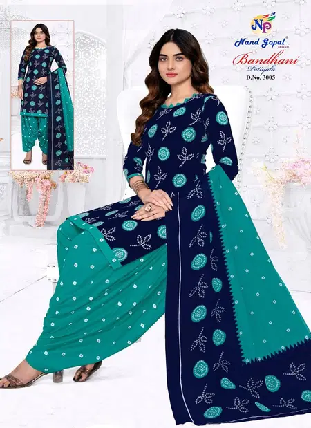 Bandhani Patiyala Vol 3 By Nand Gopal Cotton Printed Dress Material Wholesale Suppliers In India