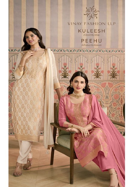 Peehu By Vinay Kuleesh Viscose Jacqaurd Salwar Kameez Wholesale Price In Surat