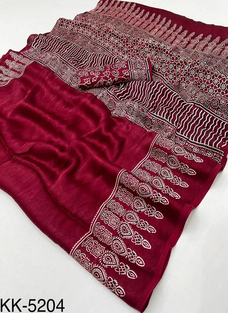 Kalakari By Rajyog Pure Modal Ajrakh Printed Saree Wholesale Market In Surat With Price