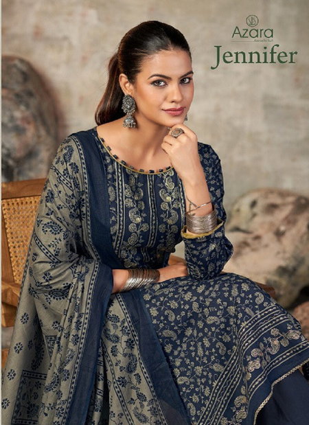 Jennifer By Radhika Azara Jam Cotton Printed Dress Material Suppliers In India