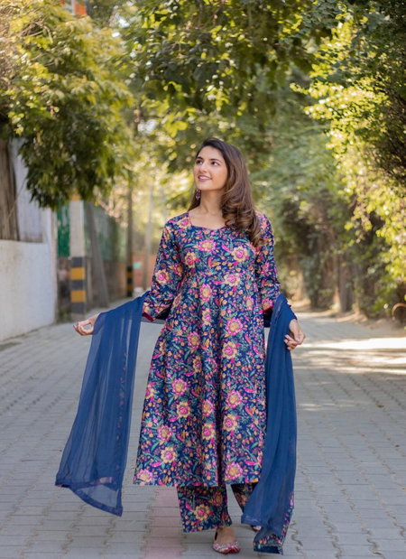 Dhruvi 328 Designer Printed Viscose Anarkali Kurtis Set Wholesale Price In Surat