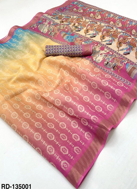 Rainbow Digital Vol 3 By Rajyog Tussar Silk Printed Saree Bulk Orders In India