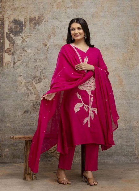 Naisha K 246 Vol 2 Cotton Embroidered Kurti With Bottom Dupatta Wholesale Market In Surat