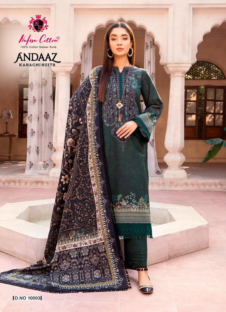Andaaz Vol 10 By Nafisa Cotton Printed Dress Material Wholesale Shop In Surat